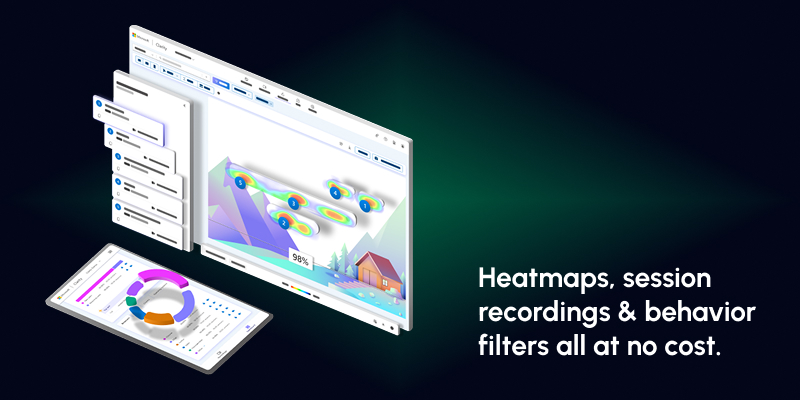 Heatmaps, session recordings & behavior filters all at no cost.
